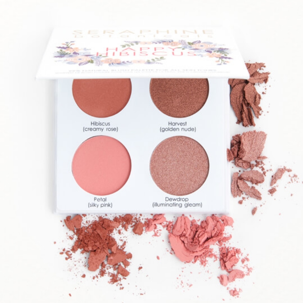 Seraphine Botanicals Happy Hibiscus Luminizer and Blush Palette